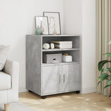 Rolling Cabinet Concrete Grey 60x48x81 cm Engineered Wood 853167