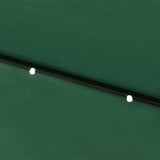 Garden Parasol with LEDs and Steel Pole Green 2x3 m 313786