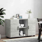 Sideboard with Shelf FLORIN Concrete Grey 88.5 x 30.5 x 55.5 cm 880294