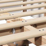Bed Frame White 160 x 200 cm Solid Pine Wood 3385710