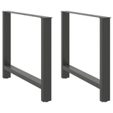 Dining Table Legs Anthracite 2 pcs 100x cm Steel 4013322