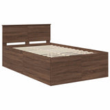 Bed Frame with Headboard Brown Oak 120 x 200 cm Engineered Wood 3408605