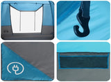 Party Tent Blue 4-Person 185T Polyester with PU Coating 42017446