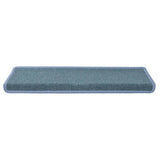 Stair Mats 15 pcs 65x21x4 cm Sea Blue Rectangular Edge 326194