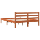 Bed Frame without Mattress Wax Brown 140x190 cm Solid Wood Pine 844141