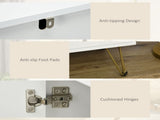 Storage Cabinet Slim Sideboard with Golden Hairpin Legs Adjustable Shelves for Living Dining T3398P342468