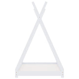 Kids Bed Frame White Solid Pine Wood 90x200 cm 283360