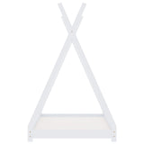 Kids Bed Frame White Solid Pine Wood 90x200 cm 283360