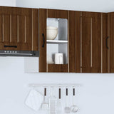 Kitchen Wall Cabinet with Glass Door Lucca Brown Oak 853774