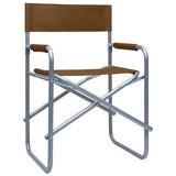 Director's Chairs 2 pcs Steel Brown 47921