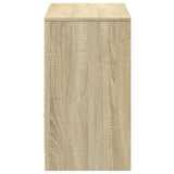 TV Cabinet with LED Sonoma Oak 91x34x61 cm Engineered Wood 852182