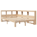 Bookcase Bed without Mattress 120x190 cm Small Double Solid Wood Pine 3324400