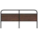 Replace Headboard Brown Oak 180 cm Steel and Engineered Wood 4100343