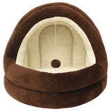 Cat Bed 50x50x45 cm Brown and Cream 171400