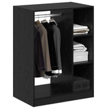 Wardrobe with Shelf with Storage Black Oak 77 x 48 x 102 cm 879644
