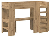 Loft Bed Frame with Desk with Storage Artisan Oak 75 x 190 cm 3410434