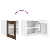 Wall Glass Cabinet PORTO Brown Oak 40 x 31 x 40 cm 885199