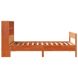 Bookcase Bed without Mattress Wax Brown 90x200cm Solid Wood Pine 3322998