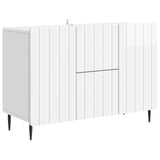 Sideboard High Gloss White 89 x 34.5 x 62 cm Engineered Wood 894429
