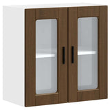 Kitchen Wall Cabinet with Glass Door Porto Brown Oak 854154