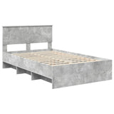 Bed Frame Concrete Grey 120 x 123 cm Engineered Wood 3408875