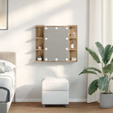 Mirror Cabinet with LED Artisan Oak 70x16.5x60 cm 857004