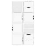 Side Cabinets 4 pcs "ODDA" White 40x24x79 cm Solid Wood Pine 3365349