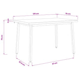 120 x 70 x 75 cm Solid Acacia Wood Natural and Coffee 937491