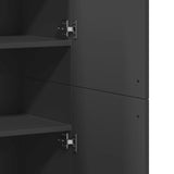 Highboard Black 80x35x180 cm Engineered Wood 3276652