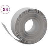 Garden Edgings 4 pcs Grey 10 m 20 cm Polyethylene 3155454