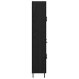 Highboard with Drawer 2 pcs Black Oak Engineered Wood 3416123