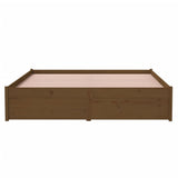 Bed Frame without Mattress Honey Brown Solid Wood 140x200 cm 814952