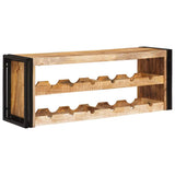 Wine Rack Brown 120 x 45 x 33 cm Solid Rough Mango Wood 4104763