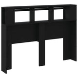 LED Headboard Black 140x18,5x103,5 cm Engineered Wood 837345