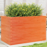 Garden Planter Wax Brown 110x60x68.5 cm Solid Wood Pine 3282506