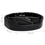 Dog Bed Black 90x79x20 cm Plush and Faux Leather 171263