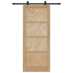 Sliding Door Manual ORKDAL Natural and black 86 x 211 cm 3333456