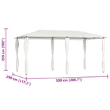 Gazebo with Post Covers 2.98x5.3x2.59 m Cream 160 g/m 313617