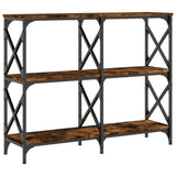 Console Table Smoked Oak 100x28x80.5 cm Engineered Wood 835421