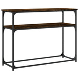 Console Table Smoked Oak 100x35.5x75 cm Engineered Wood 834067