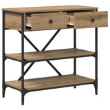 Console Table with Drawer Brown 75 x 34.5 x 75 cm Wood 871313