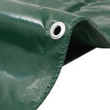Tarpaulins Green 1.5 x 6 m Canvas with PVC Coating 144894