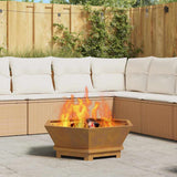 Fire Pit Brown 75 x 75 x 28 cm Weathering Steel 858997