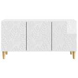 TV Cabinet 99 x 34.5 x 50 cm High Gloss White Engineered Wood 895179