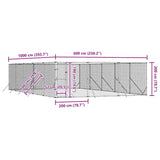 Outdoor Dog Kennel Silver 6x10x2 m Galvanised Steel 3190461