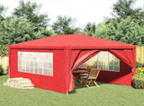 Party Tent 400 x 300 x 255 cm Red PE and Steel 42032347