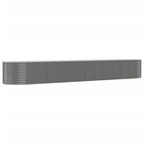 Garden Raised Bed Grey 554x100x68 cm Powder-coated Steel 319084