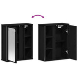 Bathroom Wall Cabinet with Mirror Black Oak 50x21x60 cm 861902