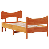 Bed Frame without Mattress Wax Brown 75x190 cm Small Single Solid Wood Pine 3216407