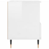 Bedside Cabinets 2 pcs High Gloss White 40x35x50 cm Engineered Wood 830609